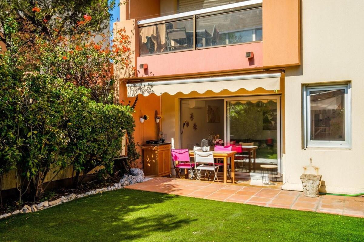 Ferienwohnung Le Riviera ~ Jardin ~ Parking ~ Climatisation Cagnes-sur-Mer Exterior foto