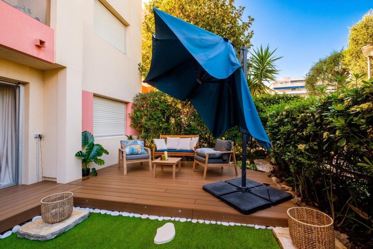Ferienwohnung Le Riviera ~ Jardin ~ Parking ~ Climatisation Cagnes-sur-Mer Exterior foto